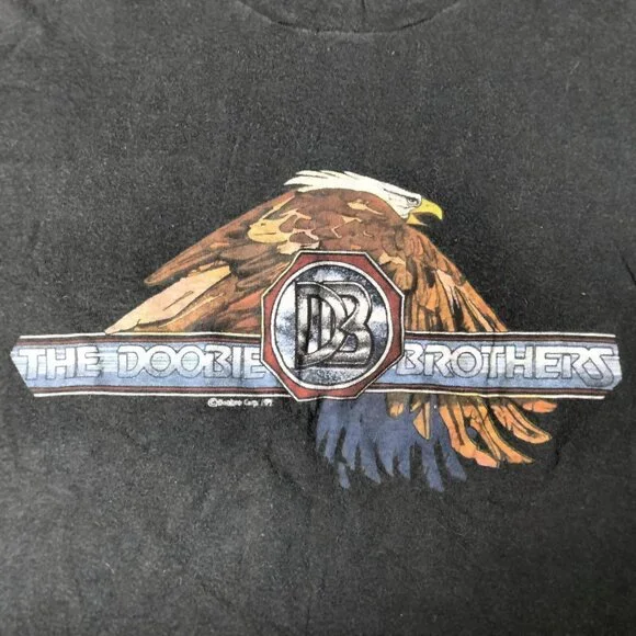 Vintage 80s The Doobie Brothers One Step Closer Tour T Shirt Tee Xl Folk Rock - Picture 2 of 13